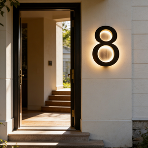ป้าย<span class=keywords><strong>เลข</strong></span>ที่บ้าน LED 3 มิติ สำหรับภายนอกอาคาร สูง 5 นิ้ว พร้อมไฟส่องสว่าง กันน้ำ IP65 สำหรับตกแต่ง ใช้พลังงานไฟฟ้ากระแสตรง - Product Image 2