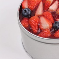 Boîte en métal écologique pour gâteau fraise-chocolat, biscuits porte-bonheur et autres friandises de boulangerie