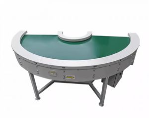 Üretim Hatları ve Restoran Kullanımı için Özel Yarıçaplı-İnce 90/180 Derece Dönüşlü Kavisli Kauçuk ve PU Bantlı Konveyör - Product Image 2