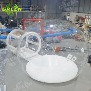 Tienda inflable de burbujas de PVC transparente verde, diseño de cúpula de <span class=keywords><strong>Casa</strong></span> emergente para niños para atracciones y <span class=keywords><strong>alquiler</strong></span> de parque de <span class=keywords><strong>piscina</strong></span> - Product Image 2