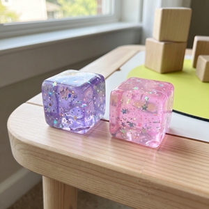 Glitter squares New Cute Smile Face Dumpling <b>Squishy</b> EVA Stress Ball Toy for 5 to 7 Years Mystery Box - Product Image 4