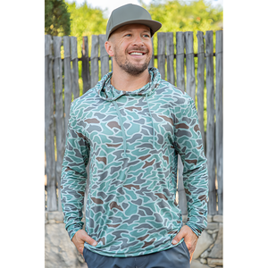 Custom <b>Lightweight</b> UPF 50+ Printed Camo Fishing <b>Hoodie</b> Quick Dry Breathable Mens Fishing Shirt Fish Wear - Product Image 3