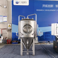 Cuve de fermentation conique en acier inoxydable de 1000 L avec enveloppe de refroidissement isolée au glycol pour microbrasserie artisanale