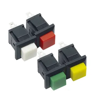 SPST OFF-ON Momentary Push Button Switch 125V AC DC PC Computer Square Red