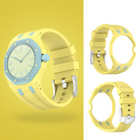 Praktisches, komfortables, wasserdichtes, schweißfestes, verstellbares Silikon-Ersatzarmband für Swatch Royal Pop Uhrenarmband