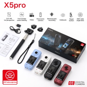 กล้องแอคชั่น X5 PRO สำหรับปั่นจักรยานกลางแจ้ง กล้องวิดีโอมินิพกพา 4K กล้องวิดีโอขนาดพกพา - Product Image 1