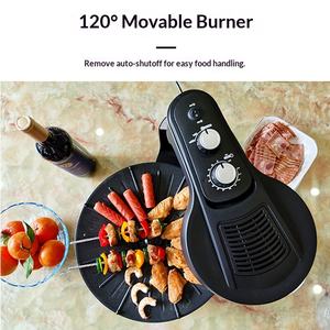 Plaque de cuisson électrique Delang, machine à barbecue domestique d'intérieur, sans fumée, antiadhésive, multifonctionnelle, avec plateau rotatif à 360 degrés - Product Image 2