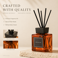 Difusor de Aromas Cuadrado de Vidrio Personalizado de 200 ml, Aromas Mixtos al por Mayor, Fragancia para el Hogar de Marca Privada para Venta al por Menor, Hoteles y Regalos