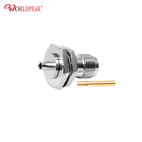 Connecteur coaxial RF plaqué argent TNC, connecteurs TNC femelle pour câble coaxial RG405