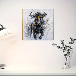 Huamiao texturé <span class=keywords><strong>peinture</strong></span> à l'huile animal mur art salon décor peint à la main <span class=keywords><strong>buffle</strong></span> <span class=keywords><strong>peinture</strong></span> à l'huile - Product Image 3