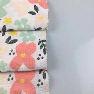 Katoenen Kreukel Dubbellaags Gaas Mousseline Bedrukt Met Zand Gewassen Stof D #216803 Lichtgewicht Hoes Voor Dames Jurken En Blouses - Product Image 3