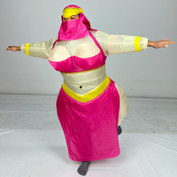 Costume de danse arabe gonflable rose en polyester de haute qualité, mascotte interactive unisexe pour adultes, vente chaude, Halloween