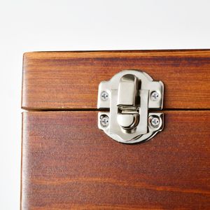 Petite boucle de fer à fermoir pour boîtes en bois, cadeaux, thé, montres – Bronze, Jaune, Argent – Quincaillerie durable de style traditionnel - Product Image 4