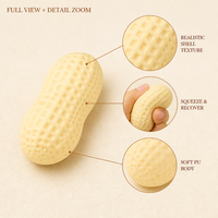 Jouet Squishy Cacahuète de Simulation en TPR à Remontée Lente, Balle Anti-Stress Créative pour Adultes et Adolescents, Cadeau en Gros