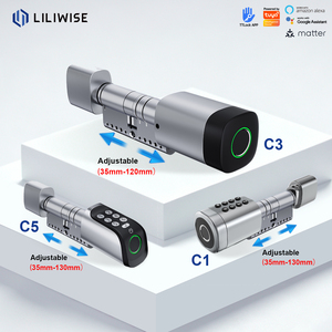 Liliwise Adjustable Waterproof Cylinder <b>Lock</b> Smart Cylinder Code Password Electronic Cylinder Keyless Digital Cylinder <b>Lock</b> - Product Image 1