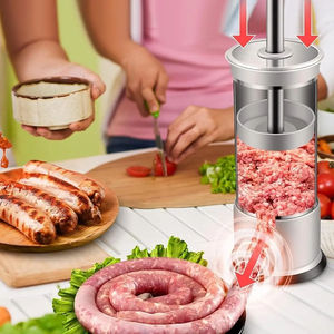 Máquina para hacer salchichas Horizontal de acero inoxidable, cocina casera, herramienta de Relleno de salchichas, inyector de carne, herramientas para aves de corral - Product Image 2