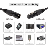 Câble DMX professionnel tressé Yinyu MC015KB XLR mâle vers femelle pour microphones et table de mixage actives