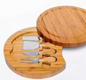 Venta al por mayor logotipo personalizado de alta calidad barato bloques de cortar de madera Rectangular cuadrado redondo carne Deli tablas de queso con cuchillo - Product Image 2