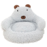 Ensemble canapé-lit et oreiller en peluche douce OEM/ODM avec coussin amovible, lavable en machine, en polyester, avec support