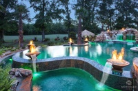 Corten Stahl Wasser brunnen Gas Feuerstelle Schwimmbad dekorative Außen feuer und Terrasse runde Wasser Feuerschale