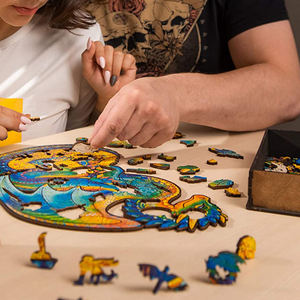 Cadeaux mystérieux Pièces de <span class=keywords><strong>puzzle</strong></span> de forme unique personnalisées <span class=keywords><strong>Puzzle</strong></span> en <span class=keywords><strong>bois</strong></span> <span class=keywords><strong>3D</strong></span> multi-tailles pour enfants et adultes - Product Image 6