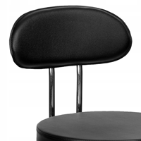 Tabouret pivotant multifonctionnel en cuir PU réglable en hauteur avec dossier pour spa, salon, barbier, application multi-scènes