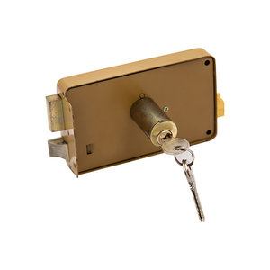 Serrure de porte silencieuse en laiton antique, résistante aux intempéries, économique, pour la restauration de maisons anciennes, avec boutons en laiton et <span class=keywords><strong>cache</strong></span>-trou de serrure pivotant - Product Image 5