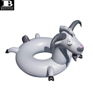 Bouée gonflable personnalisée en PVC durable en forme de chèvre, drôle et amusante, pour piscine, fête aquatique, pour adultes et enfants, été - Product Image 5