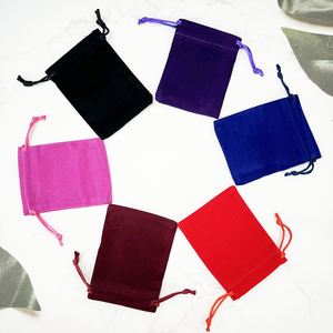 Bolsas de Terciopelo con Cordón para Regalos, Perfumes y Joyería, Bolsas de Terciopelo y Gamuza de Algodón, Artículos en Stock de Fábrica - Product Image 1