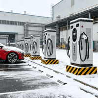 Chargeur mural pour véhicule électrique à faible consommation 11 kW avec écran tactile ergonomique pour usage domestique et garage de petite taille