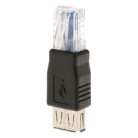 Adaptador RJ45 Macho a USB, USB2.0 Hembra a RJ45 Macho Ethernet, Conector AF-8P8C para Transferencia de Red