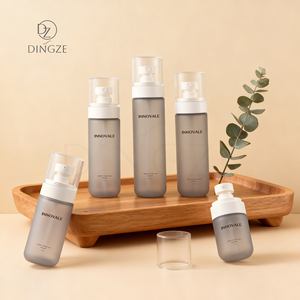 Bouteilles de pompe à lotion en plastique PET 50 ml 120 ml 150 ml Noir Bouteilles de pulvérisation à fine brume Bouteilles de voyage rechargeables Emballage pour soins de la peau - Product Image 1