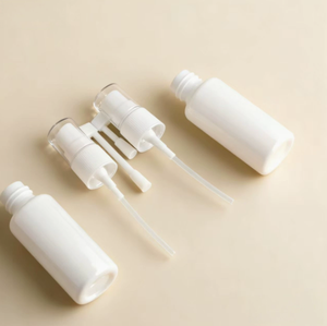 White PET Nasal Mist <b>Spray</b> <b>Bottle</b> Oral Throat Sprayer Round <b>Empty</b> Plastic <b>Bottle</b> for Medicine - Product Image 3