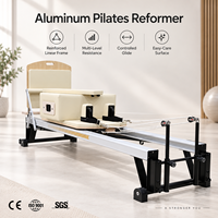 Mesin Pilates Komersial Dengan Pegas Elastis Tinggi Reformer Pilates Aluminium Kelas Profesional Kekuatan Fleksibilitas Keseimbangan