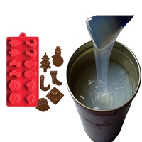 Silicone liquide de qualité alimentaire pour le moulage, silicone translucide pour les moules à cupcakes, moules pour biscuits, matériau de moulage