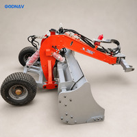 Niveleuse de terrain laser PWD400, largeur de travail 2600-4000 mm, niveleuse de terrain agricole GPS tractée par tracteur, emballage en caisse en bois