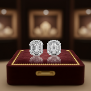 Pendientes de Diamantes de Oro Blanco Serenais, Corte Esmeralda, Color D, Naturales, Certificados por GIA, Joyería de Lujo para Bodas para Mujer - Product Image 2