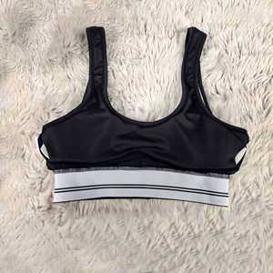 Yoga Sets Scoop Neck Spaghetti Strap Full Length Color Blocking Contrast <b>Stitch</b> Spandex Nylon <b>Leggings</b> With Bra Pad - Product Image 4