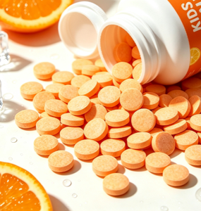 ODM OEM etiqueta privada Vitaminas C masticables para niños sabor naranja Suplemento para el apoyo inmunológico 60 tabletas - Product Image 3