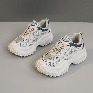 Zapatos Blancos Transpirables con Cordones, Ligeros, con Suela Gruesa para Mayor Altura, Resistentes al Desgaste, para Caminar, Novedad 2026 - Product Image 4