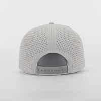 Casquette personnalisée de haute qualité en caoutchouc PVC, hommes, luxe, 7 panneaux, visière plate, découpe au laser, trous perforés, casquette snapback hip hop