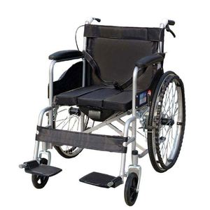 Fauteuil roulant manuel pliable, léger, pour personnes handicapées, repose-pieds, fauteuil roulant en acier - Product Image 3