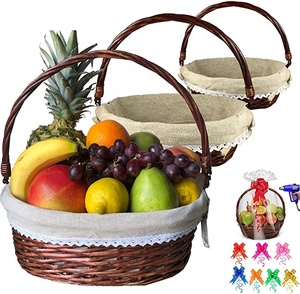 Panier <span class=keywords><strong>de</strong></span> rangement en osier Offre Spéciale pour <span class=keywords><strong>fruits</strong></span> ou cadeaux avec emballage en cellophane Meilleur vendeur - Product Image 6