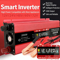 Convertisseur de courant automobile à onde sinusoïdale modifiée 500W-1200W-2000W DC12V 24V vers 220V