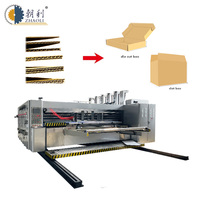 Automatic 1/2/3/4 Flexo Print Slotting Die Cutting Machine Corrugated Pizza Box Making