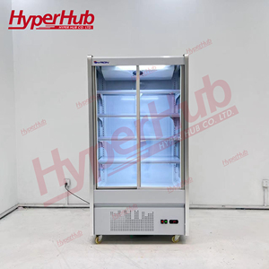 Vitrine réfrigérée économique et conviviale avec rideau d'air pour la présentation de salades et légumes frais biologiques pour les petites boutiques bio - Product Image 3