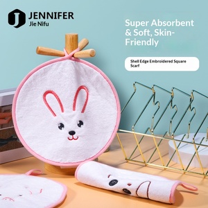 Sous-verres et dessous de plat Jienifu, serviettes de cuisine pour enfants motif lapin de dessin animé, chiffons de nettoyage suspendables - Product Image 1