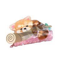 Pinces à cheveux amusantes de dessin animé, pinces mignonnes Koala, Raton Laveur, Requin, pinces de maintien haut de gamme en forme d'animaux pour l'arrière de la tête, accessoires capillaires pour femmes