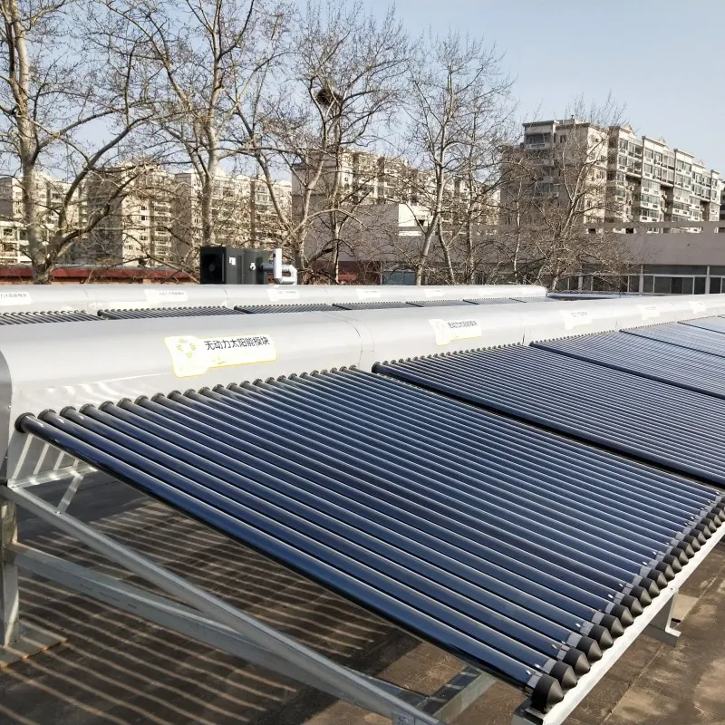 Endüstriyel ısıtma projesi için düz plaka toplayıcı güneş şofben sıcak su sistemi