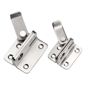 Stainless Steel Door <b>Latch</b> With <b>Padlock</b> Thickened Butterfly Pin For Room Pet Door Small Large Left Right - Product Image 2